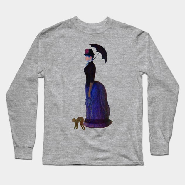 Lady with a Parasol Long Sleeve T-Shirt by RandomGoodness